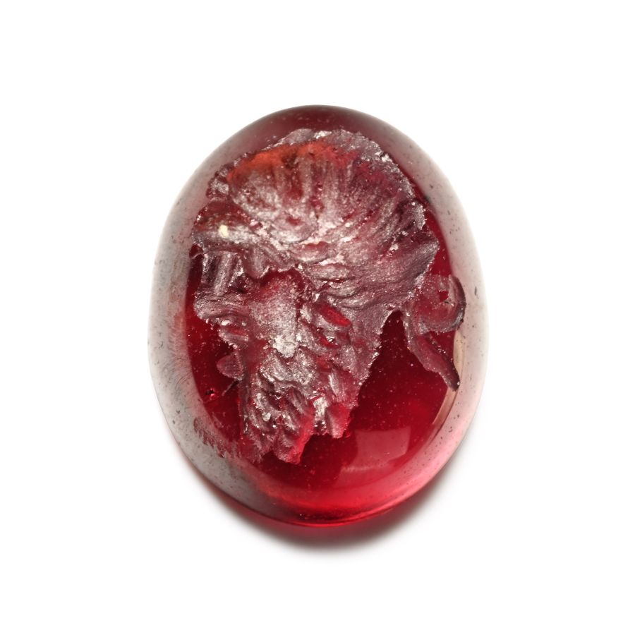 Roman Garnet Gemstone with Youthful Portrait