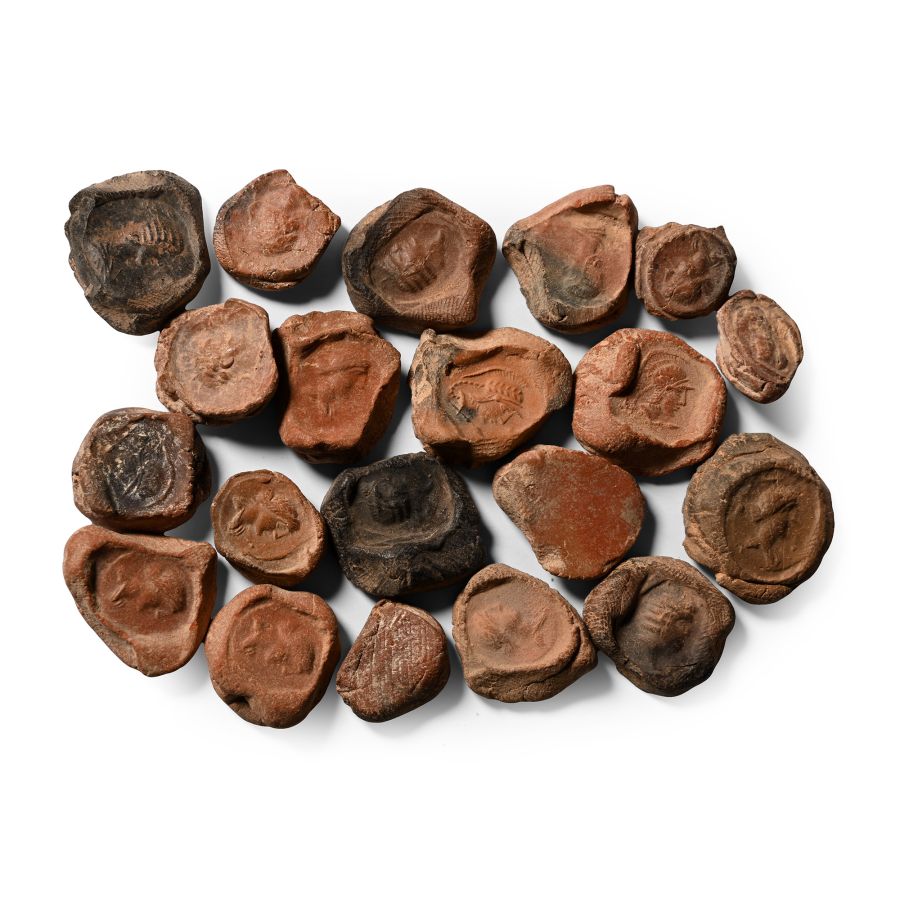 Roman Terracotta Bullae, Tesserae or Token Group