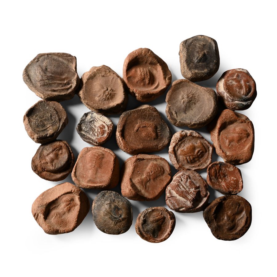 Roman Terracotta Bullae, Tesserae or Token Group