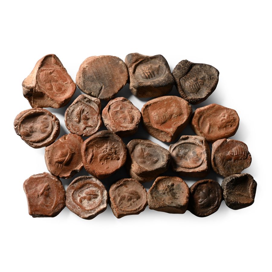 Roman Terracotta Bullae, Tesserae or Token Group