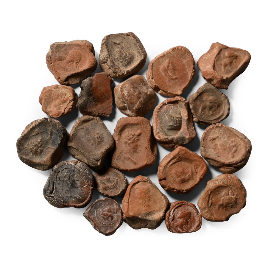Roman Terracotta Bullae, Tesserae or Token Group