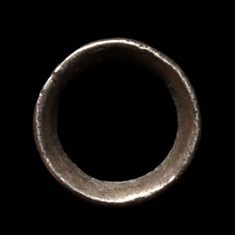 Medieval Silver '+OF CANFILD' Hawking Ring or Vervel