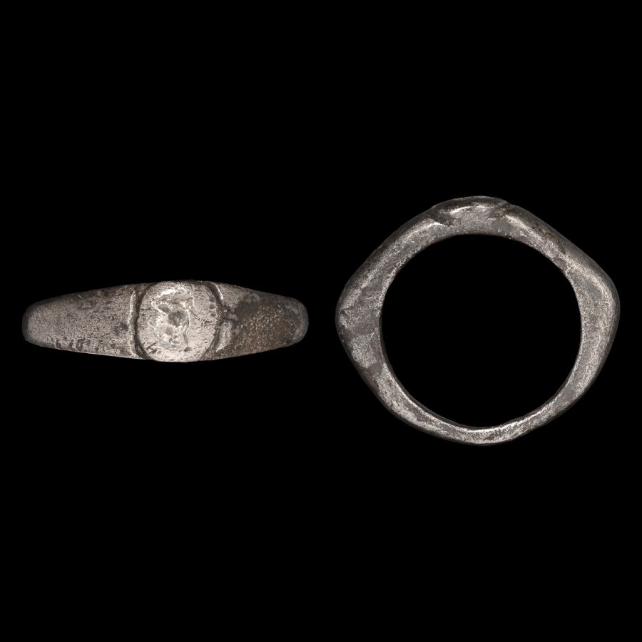 Roman Silver Ring with Animal