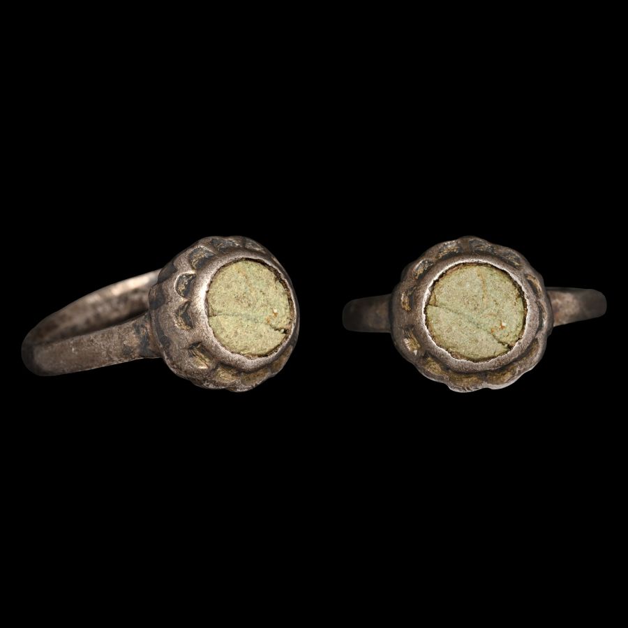 Medieval Silver Enamelled Ring