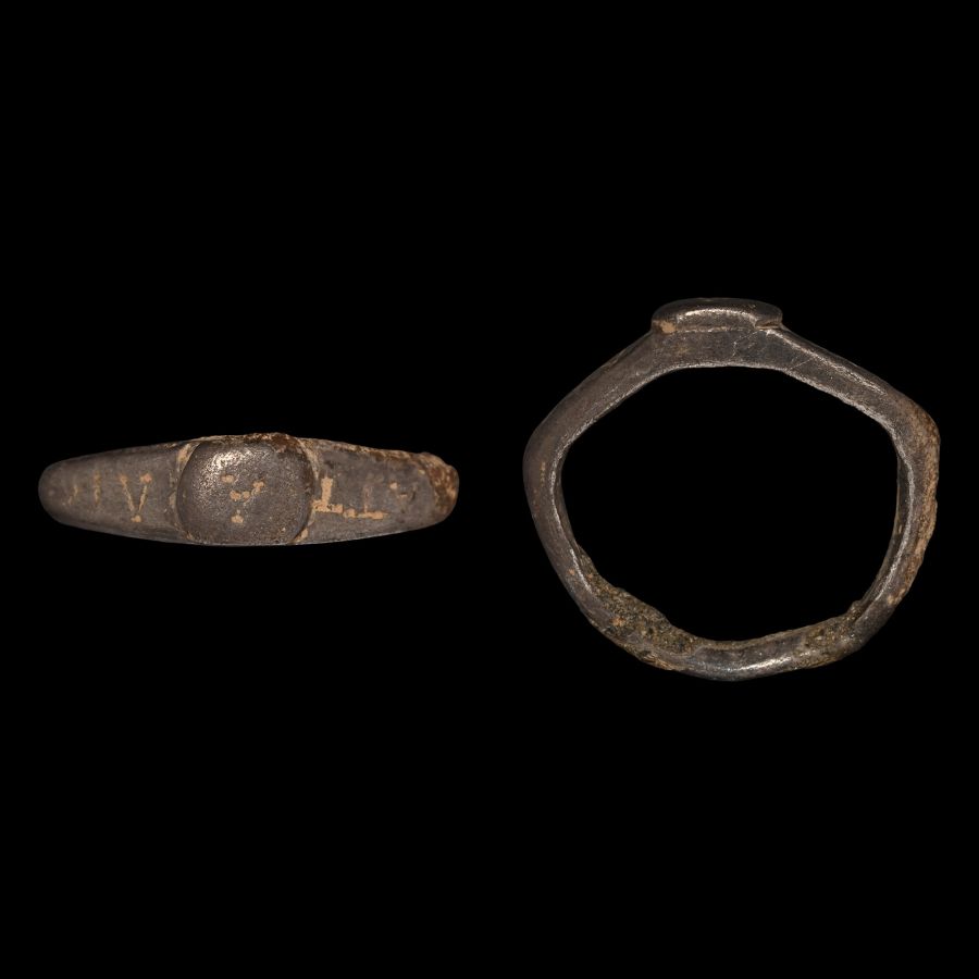 Roman Bronze Ring with Inscription