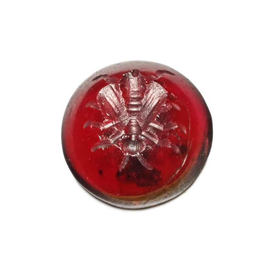 Roman Garnet Gemstone with Fly