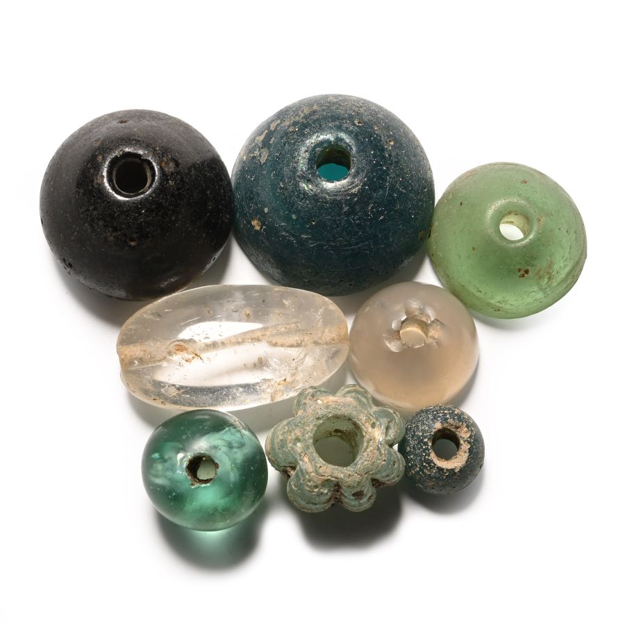 Roman Glass and Stone Bead Collection