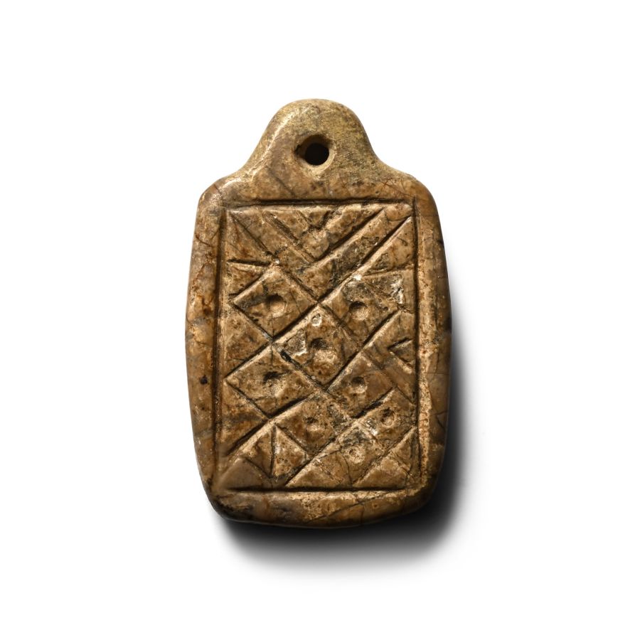 Western Asiatic Stone Geometric Pendant