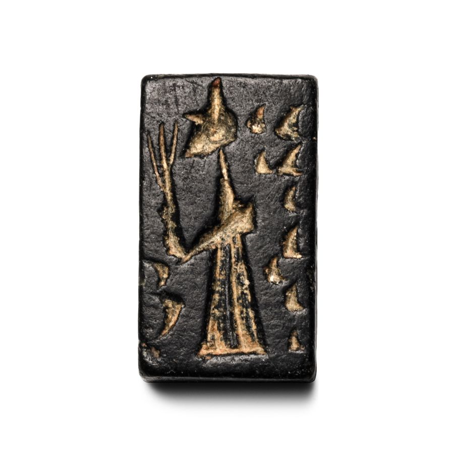 Western Asiatic Four-Sided Amulet with Figures and Stars
