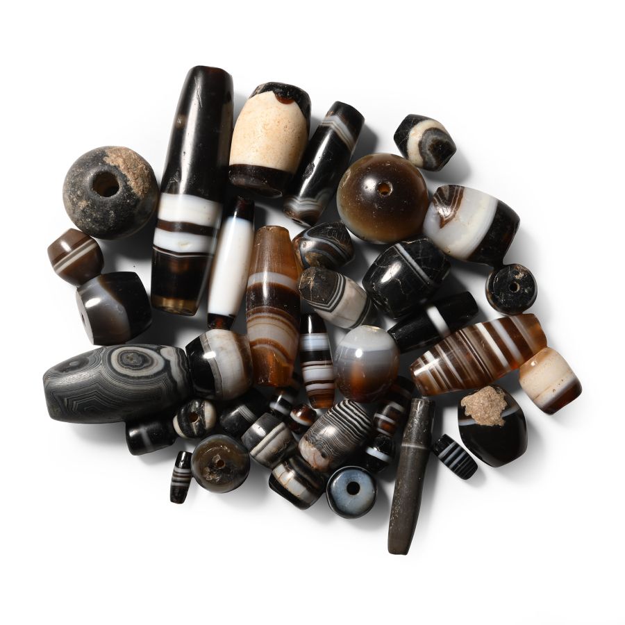 Western Asiatic Banded Agate Bead Collection