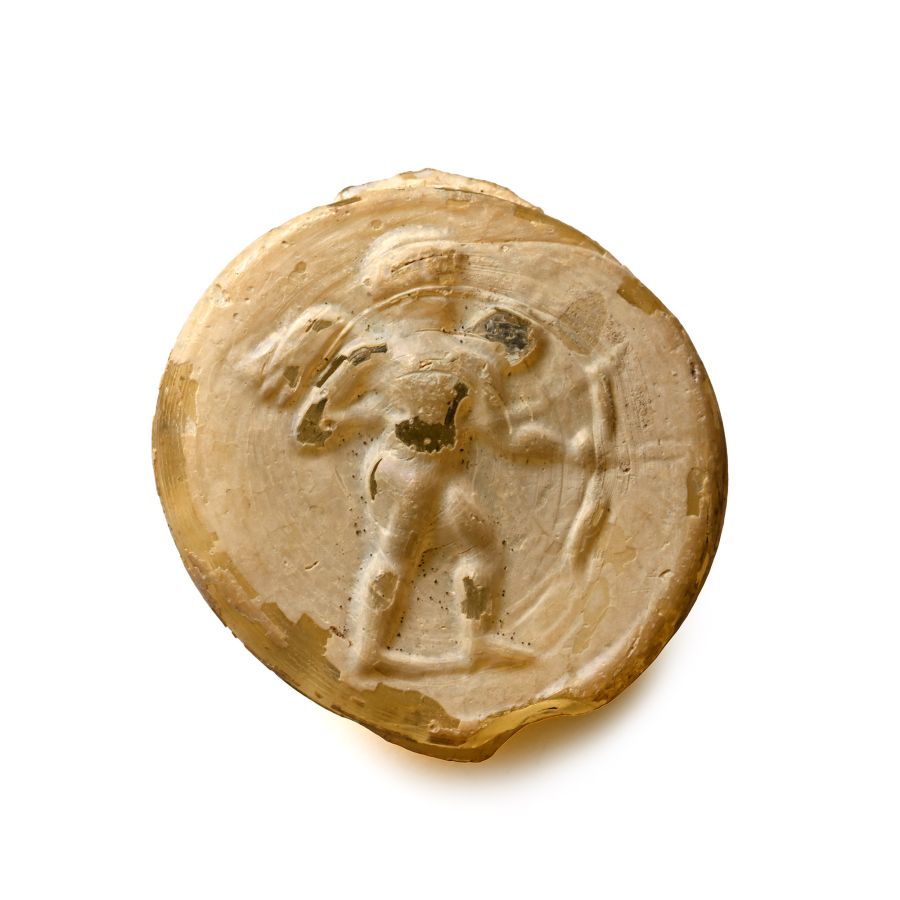 Large Roman Glass Roundel with Cupid