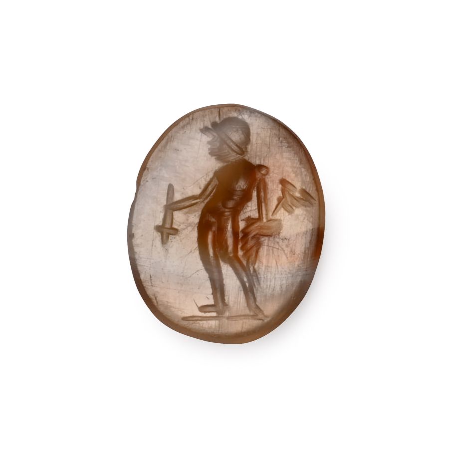 Roman Banded Agate Gemstone with Mercury