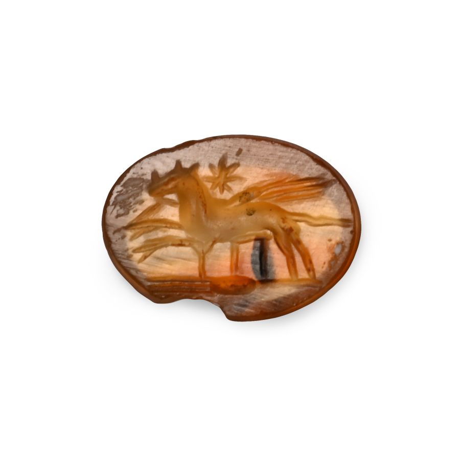 Roman Carnelian Gemstone with Pegasus