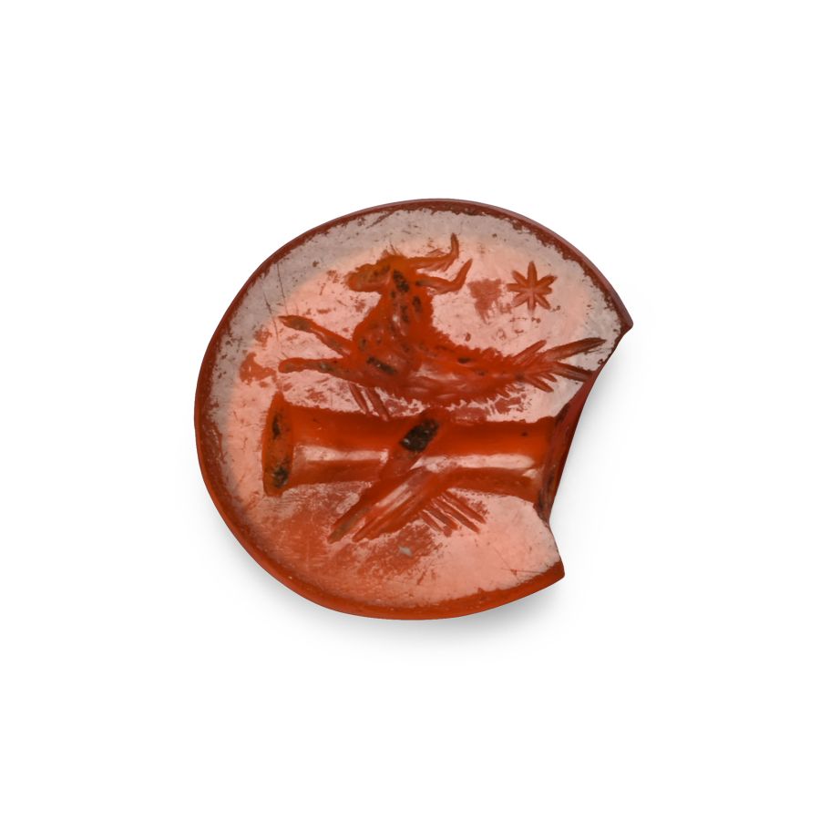 Roman Carnelian Legionary Gemstone with Capricorn for Legio Fourteen Gemina