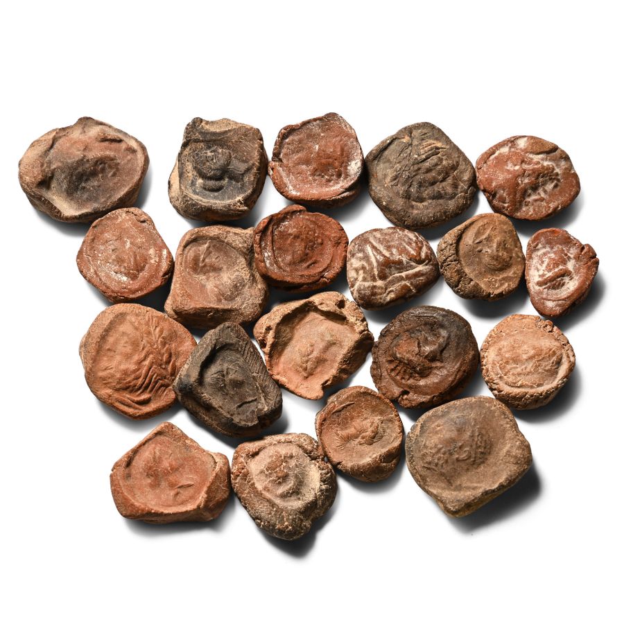 Roman Terracotta Bullae, Tesserae or Token Group