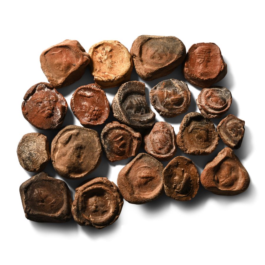 Roman Terracotta Bullae, Tesserae or Token Group