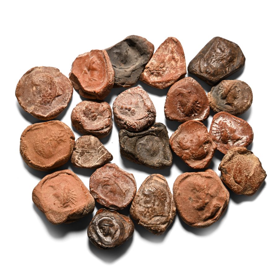 Roman Terracotta Bullae, Tesserae or Token Group