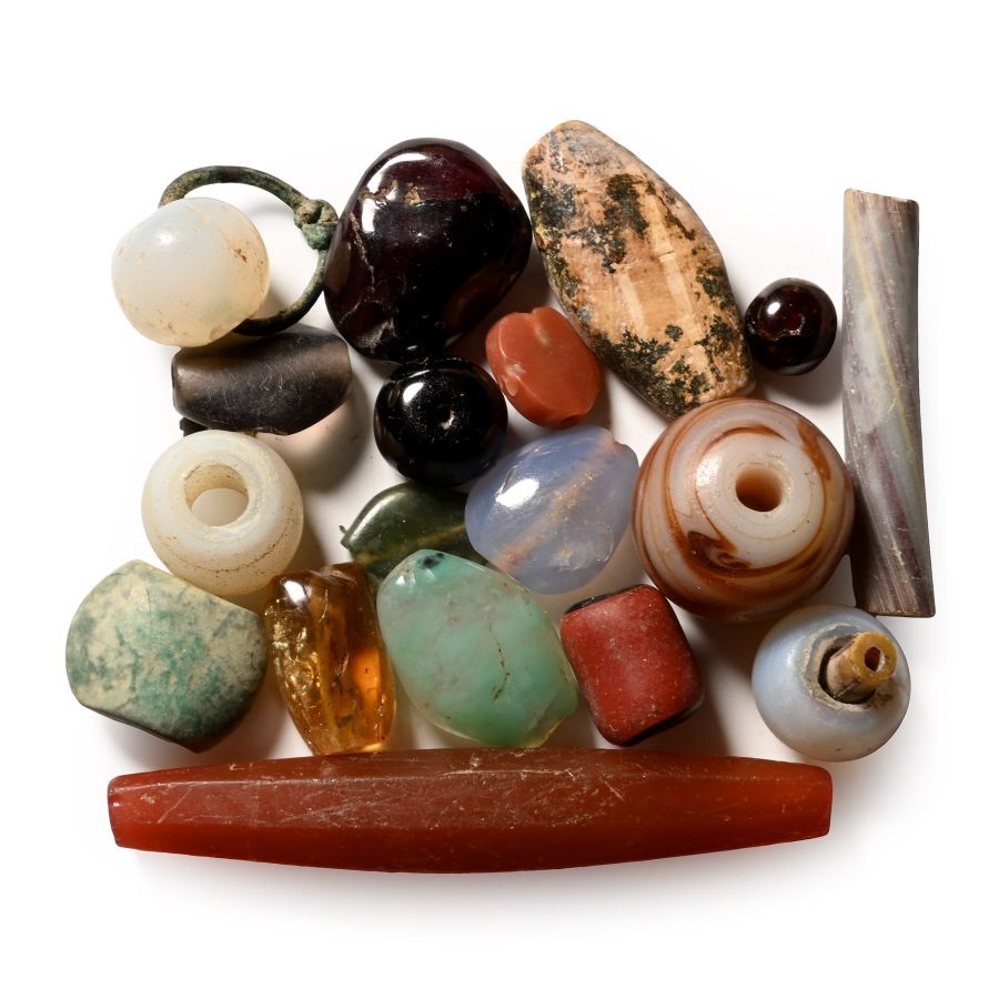 Western Asiatic Mixed Stone and Glass Bead Collection