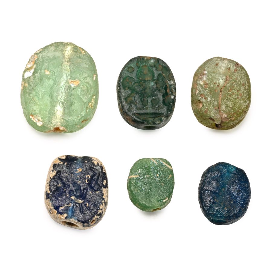 Western Asiatic Glass Scaraboid Stamp Seal Collection
