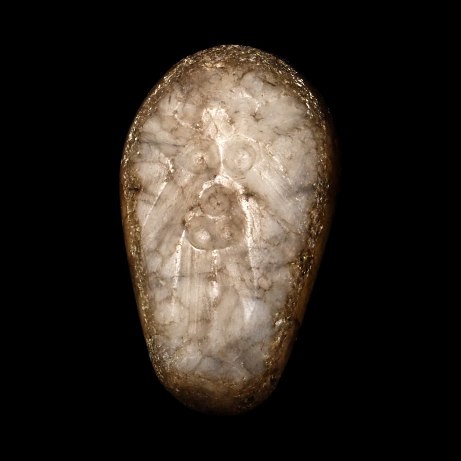 Neo-Babylonian Engraved Grey Stone Duck Weight with Abraxas