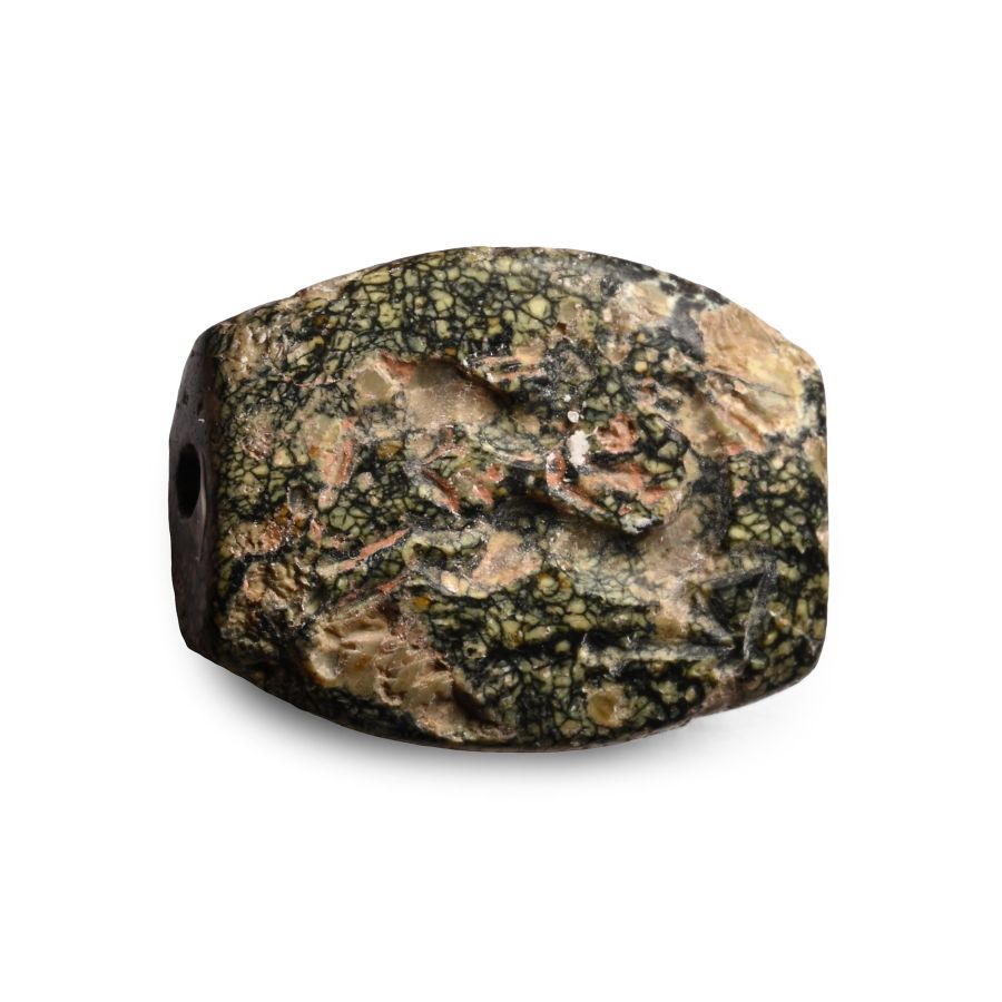 Western Asiatic Green Stone Amulet with Galloping Animals