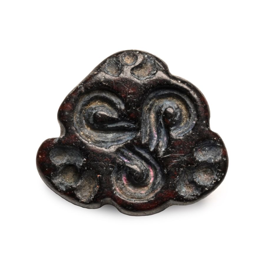 Western Asiatic Red Stone Stamp Seal with Triskele