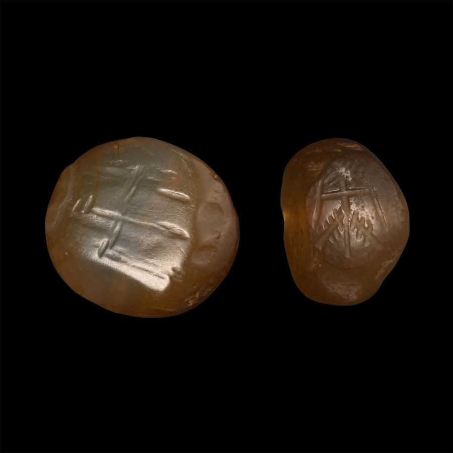 Sasanian Agate Stamp Seal Group