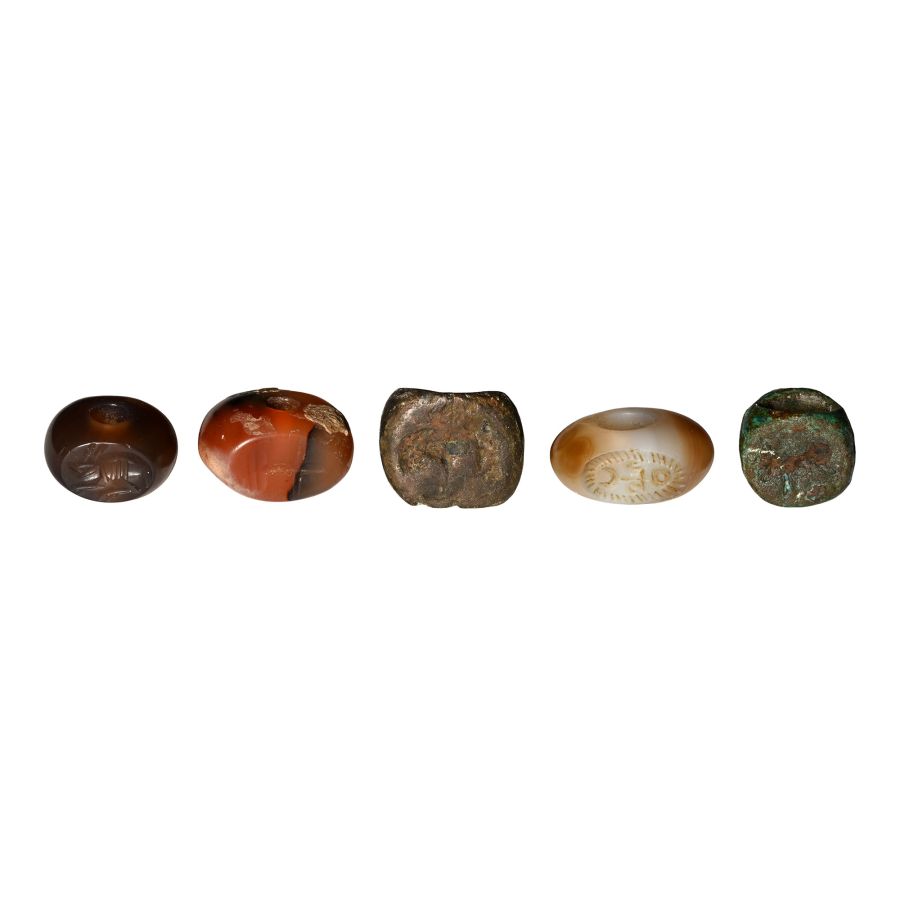 Sasanian Agate and Bronze Stamp Seal Collection