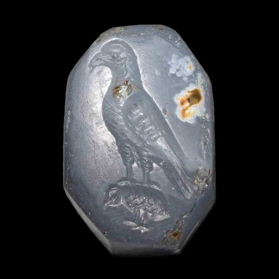 Neo-Babylonian Chalcedony Stamp Seal with Eagle