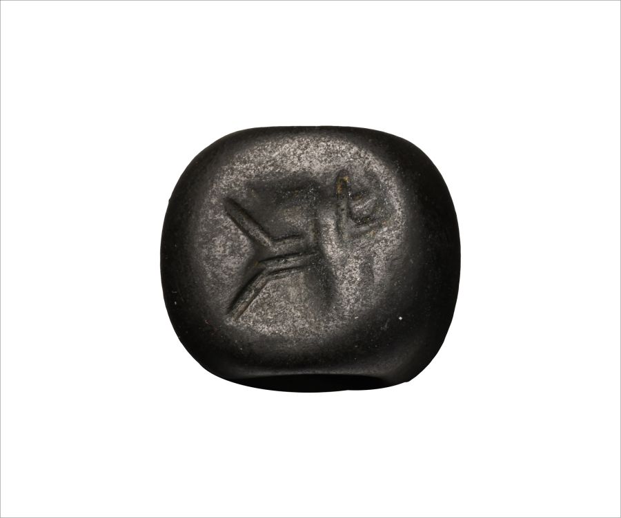 Sasanian Haematite Stamp Seal with Ibex