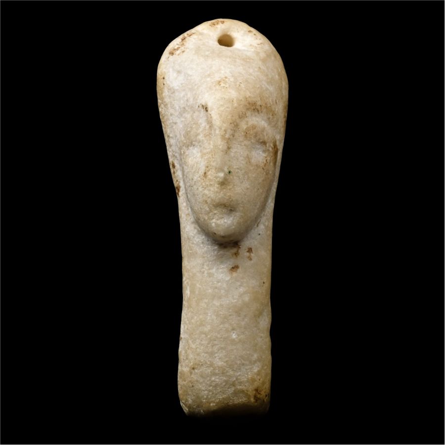 Western Asiatic Alabaster Idol Head