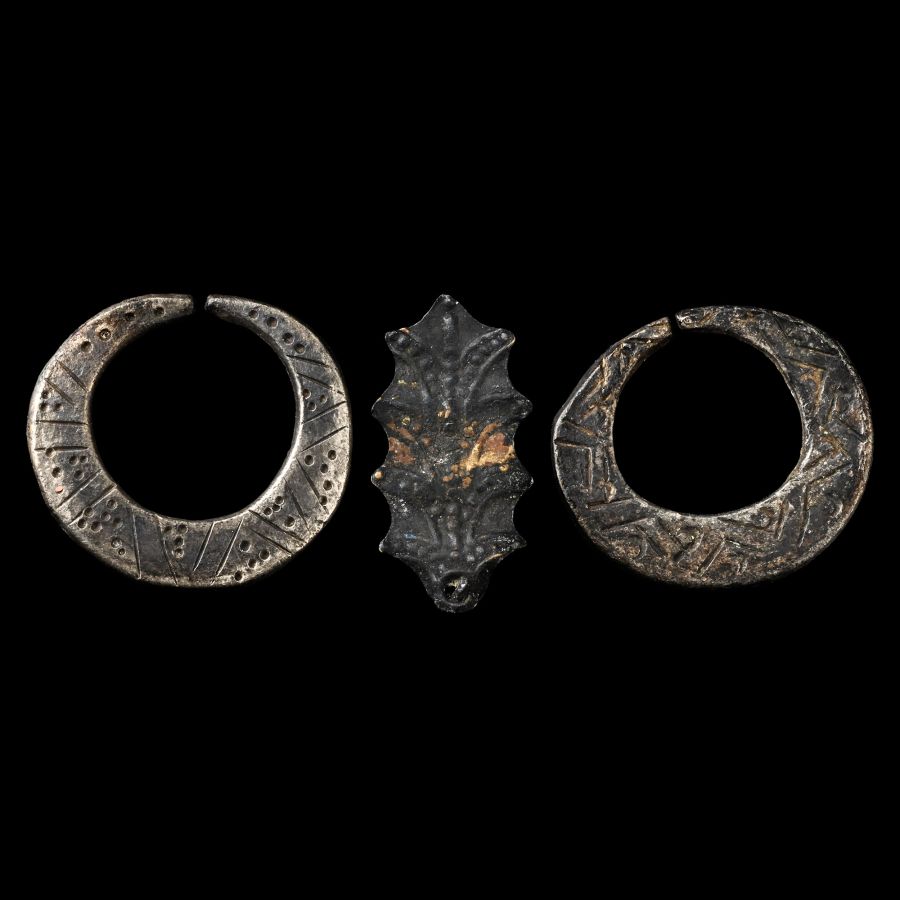 Western Asiatic Silver and Bronze Amulet Group