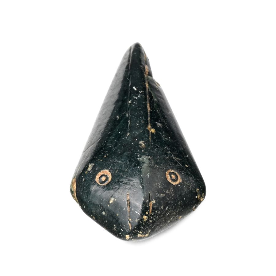 Western Asiatic Black Stone Fish Pendant