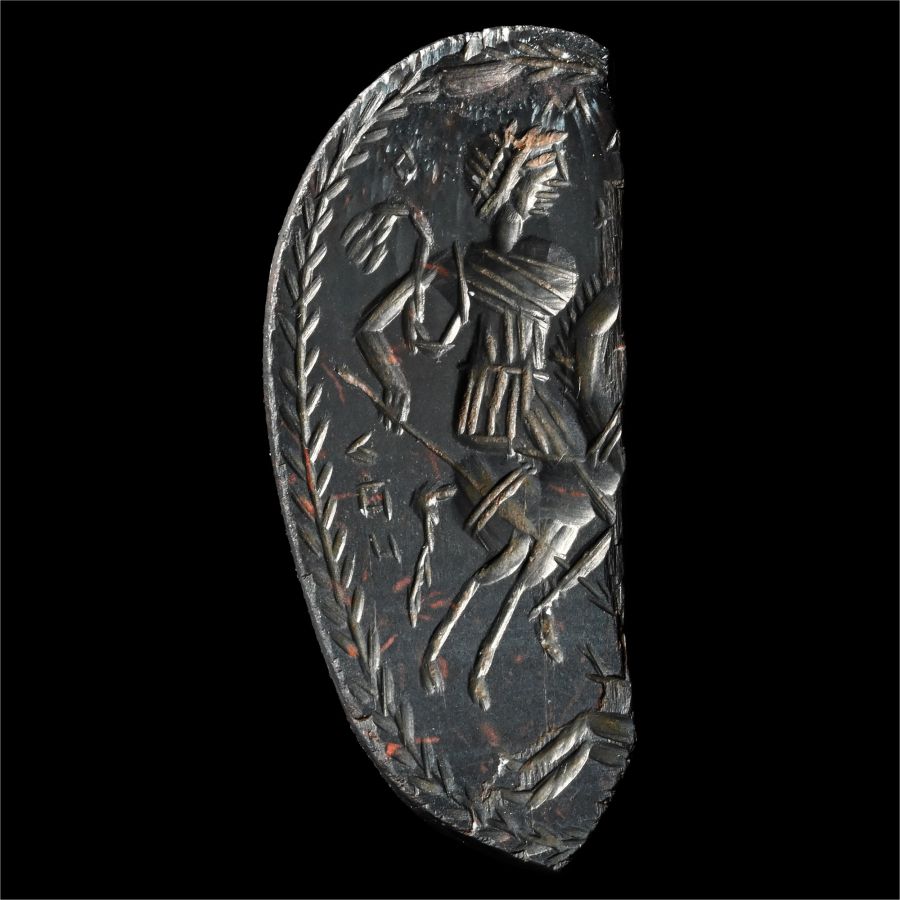 Large Roman Haematite Bifacial Gnostic Gemstone with Inscription