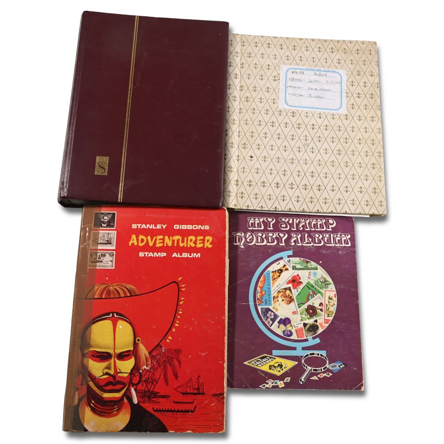 Collection of World Stamps in Four Albums
