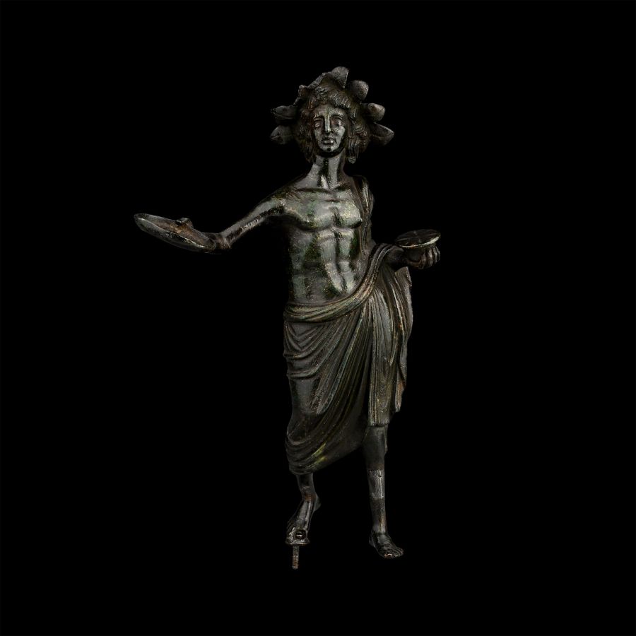 Large Etruscan Statue of a Priest with Patera