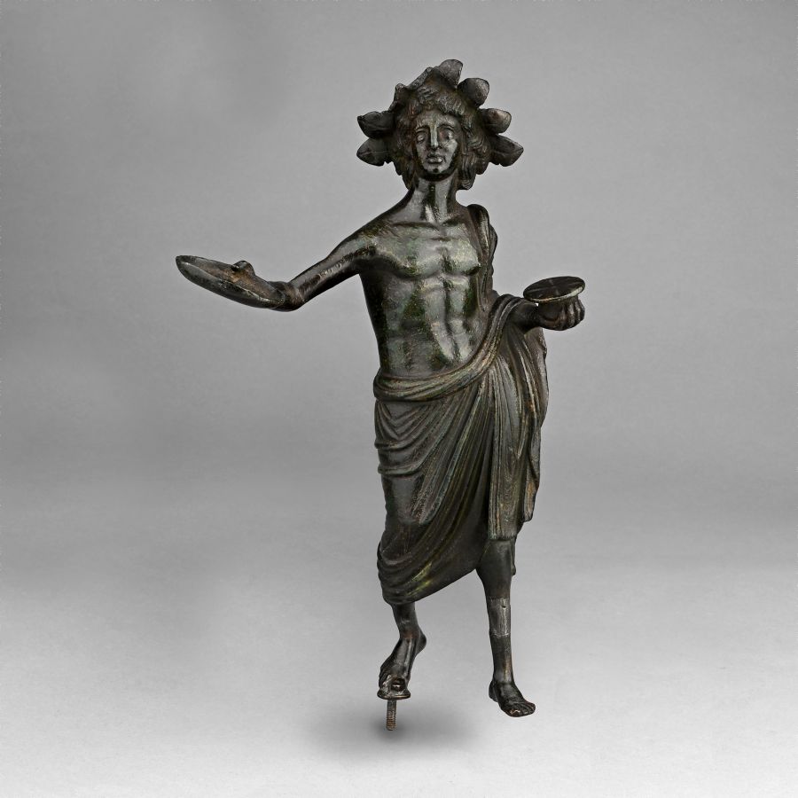 Large Etruscan Statue of a Priest with Patera