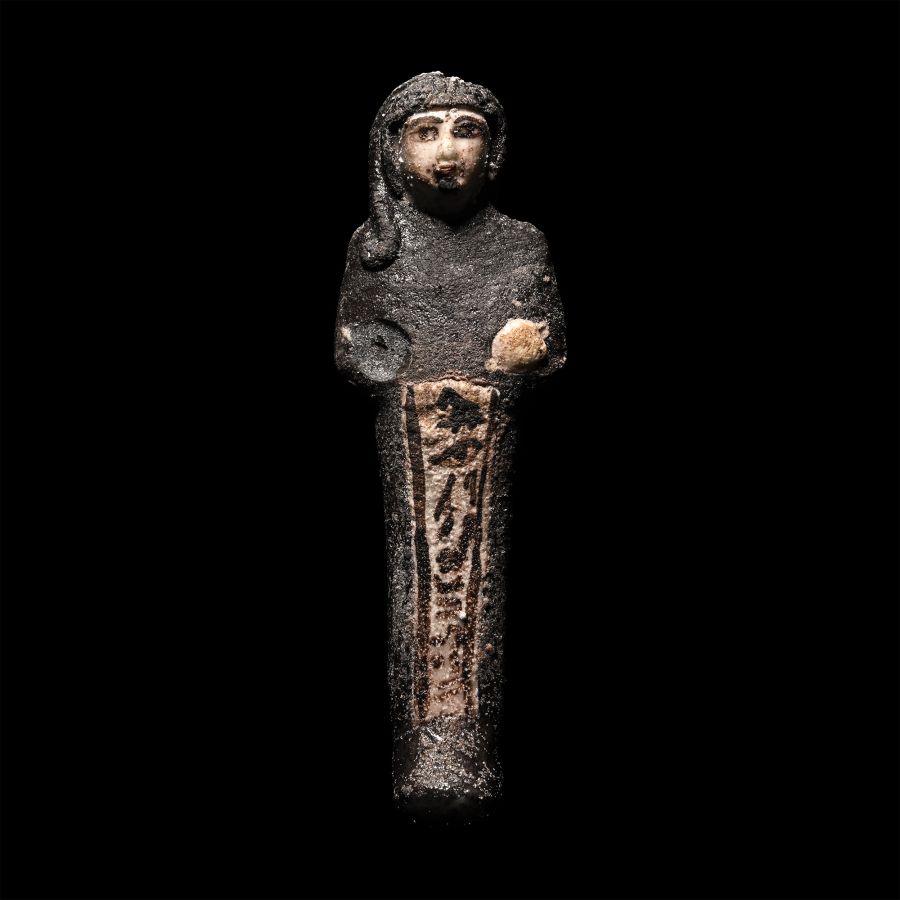 Egyptian Faience Shabti for the Fourth Son of Ramesses II, Prince Khaemwaset