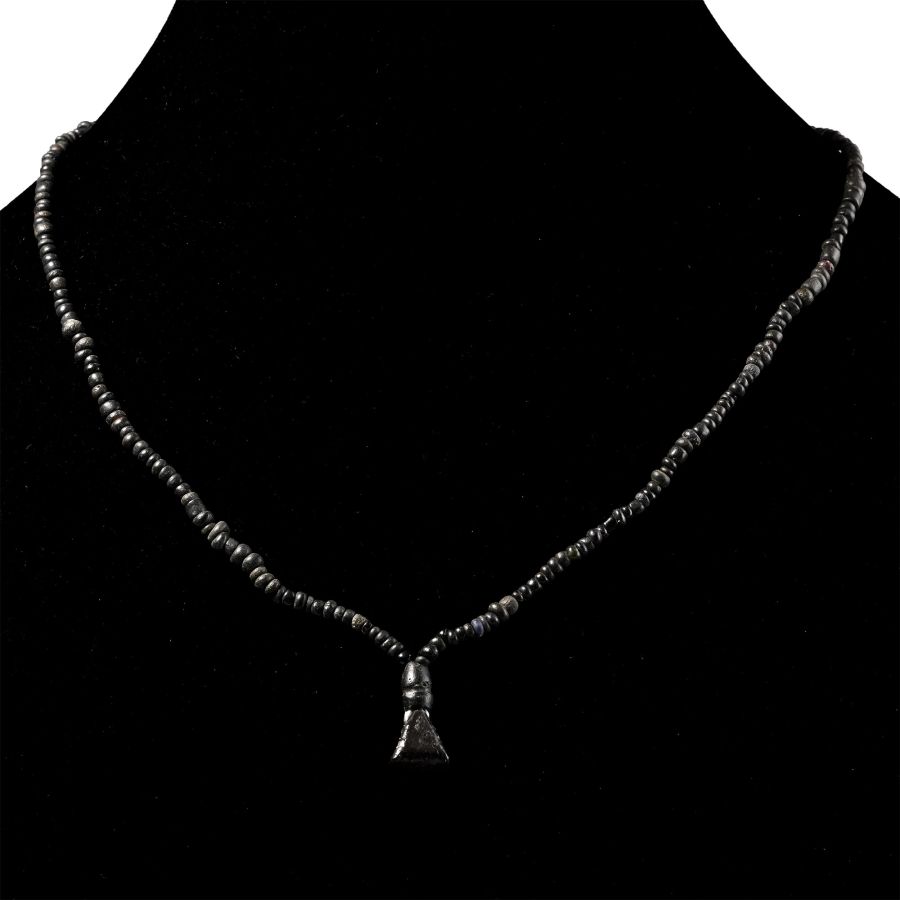 Roman Black Glass and Other Bead Necklace String