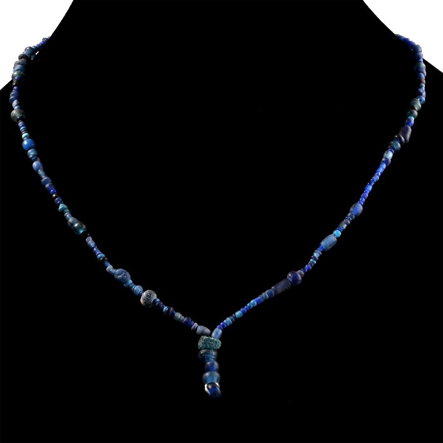 Roman Blue Glass Bead Necklace String