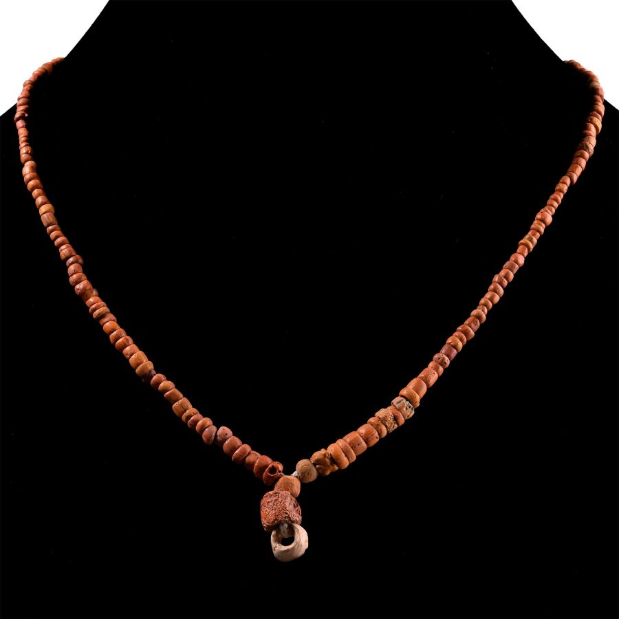 Roman Orange Glass Bead Necklace String