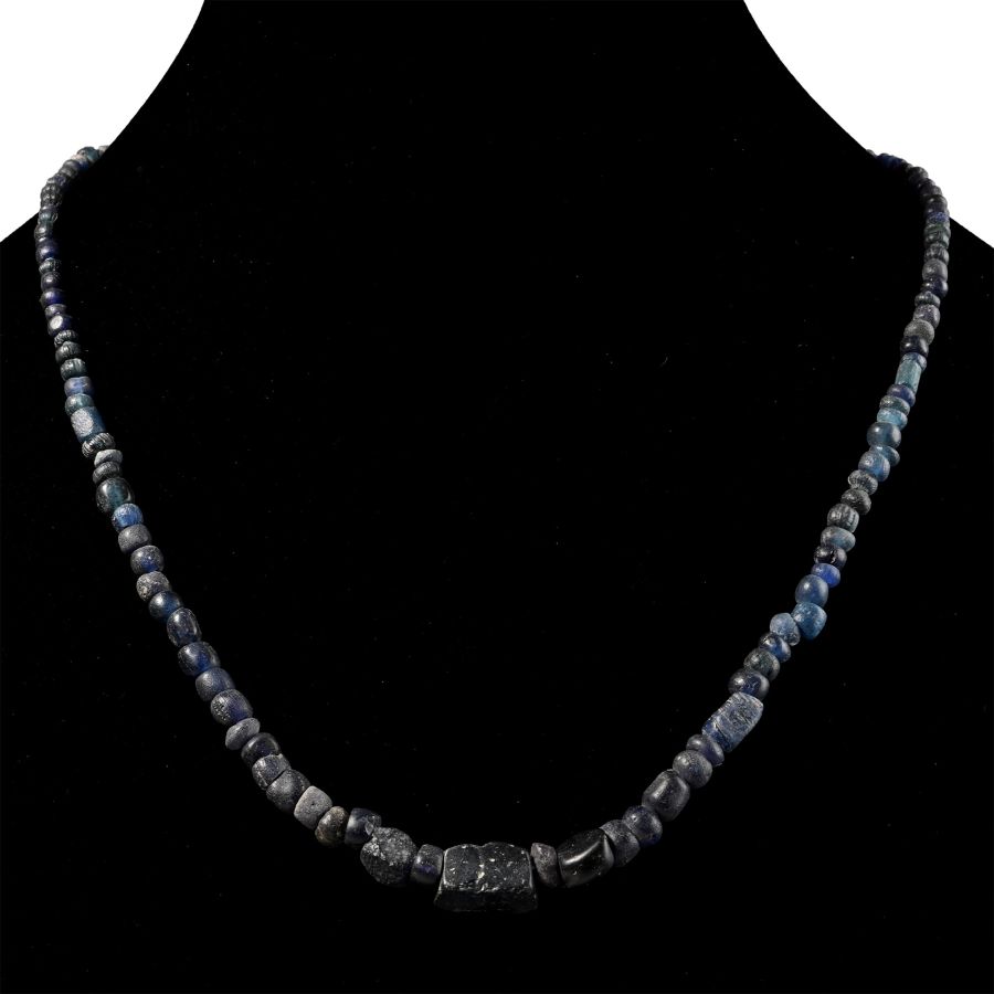 Roman Blue Glass and Other Bead Necklace String