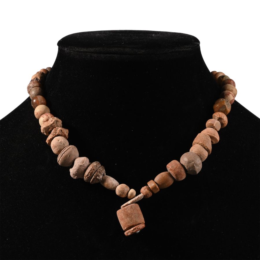Western Asiatic Ceramic and Other Bead Necklace String