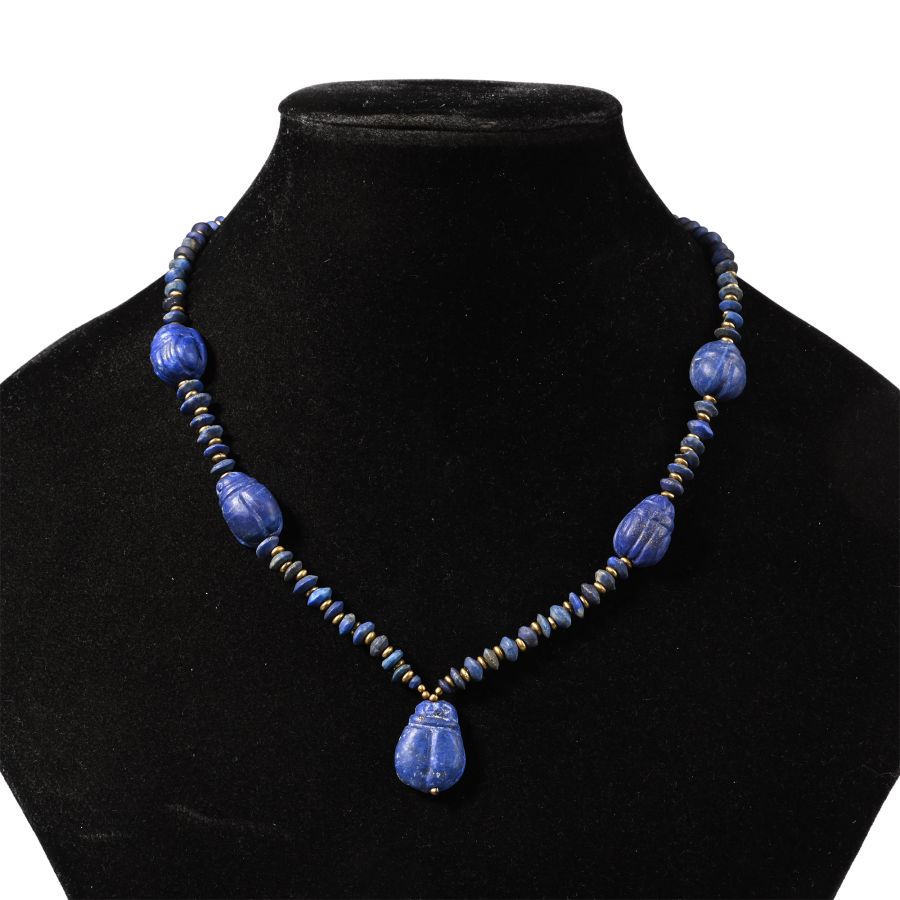 Bactrian Style Lapis Lazuli Bead Necklace String