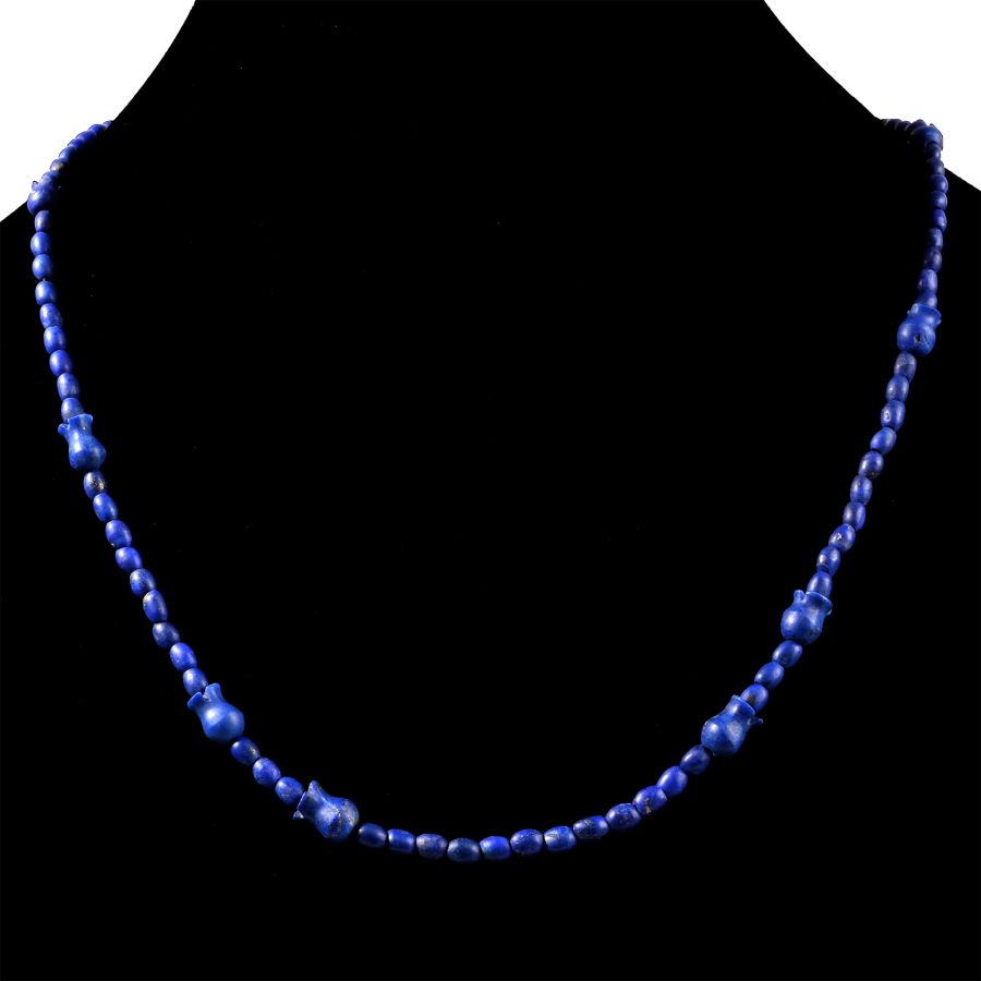 Bactrian Style Lapis Lazuli Bead Necklace String