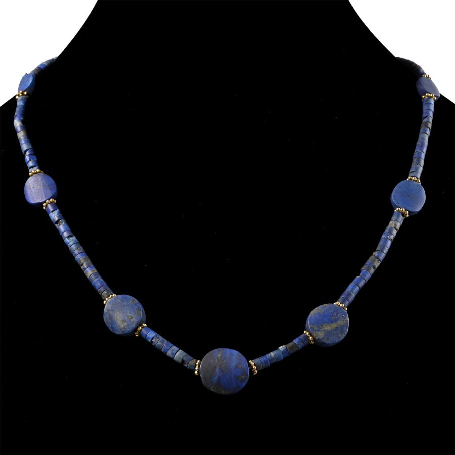 Bactrian Style Lapis Lazuli Bead Necklace String