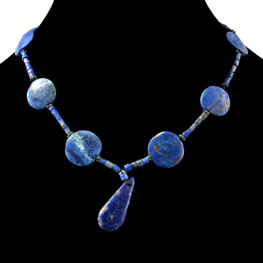 Bactrian Style Lapis Lazuli Bead Necklace String