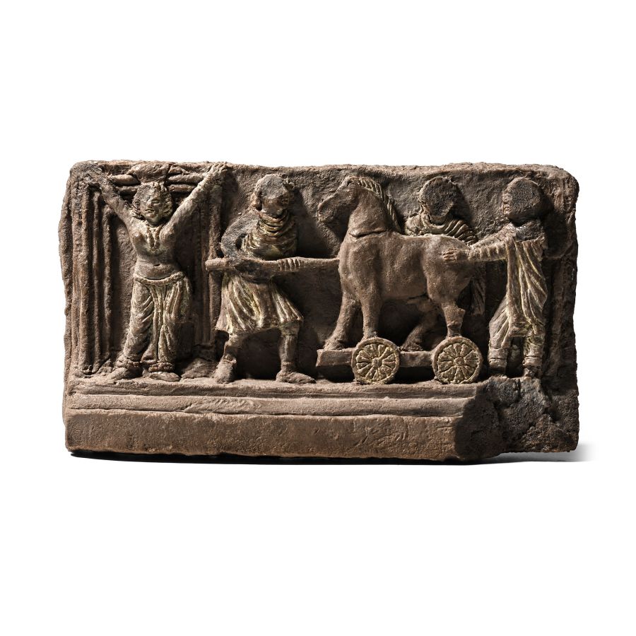 Museum Quality Replica of a Panel Showing a Theme from a Trojan Cycle in the British Museum