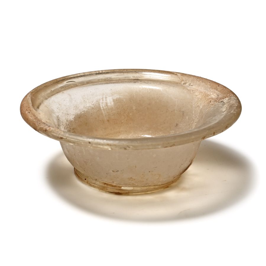 Roman Aqua Glass Bowl