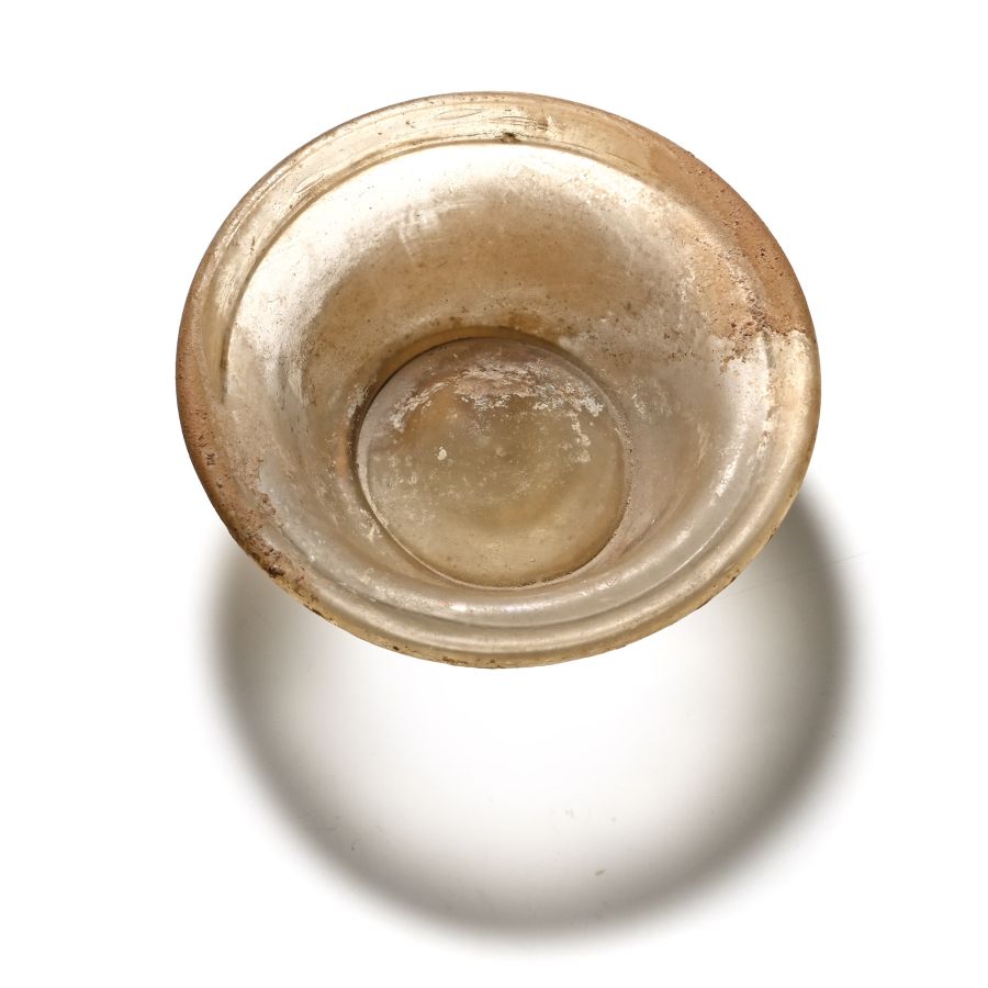 Roman Aqua Glass Bowl